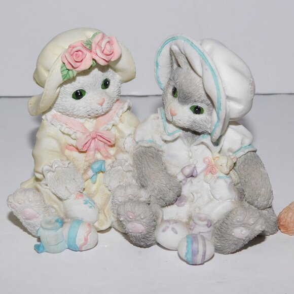 Set 3 VTG 90s Calico Kittens Pricilla Hillman Enesco Cat Figurines - Picture 3 of 11